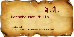 Marschauser Nilla névjegykártya